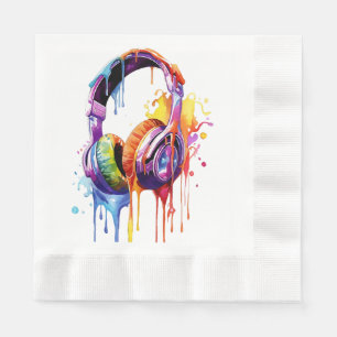 Servilleta De Papel Olas de Sonido de Verano