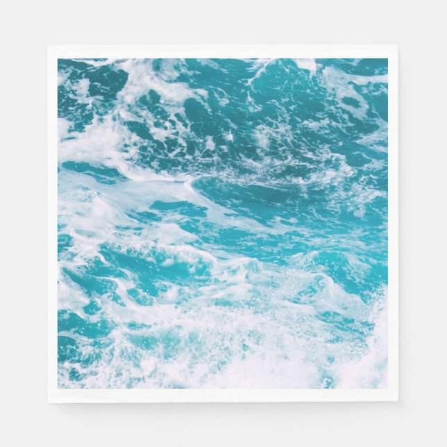 Servilleta De Papel Olas del océano azul (Anverso)