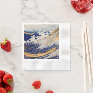 Servilleta De Papel Olas del Océano de Hokusai Barcos Marítimos