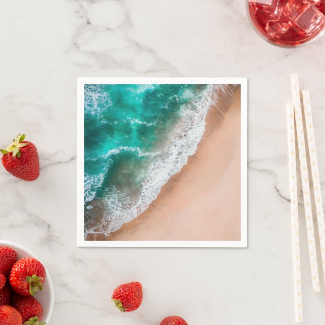 Servilleta De Papel Olas en la playa de Sandy (In situ)