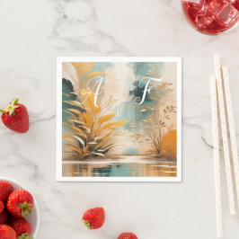 Servilleta De Papel Olas y paisajes orientales artísticos de Asia