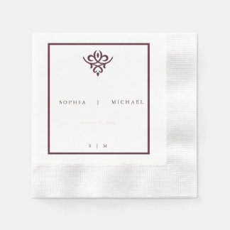Servilleta De Papel Old Money Burgundy Wedding Napkins