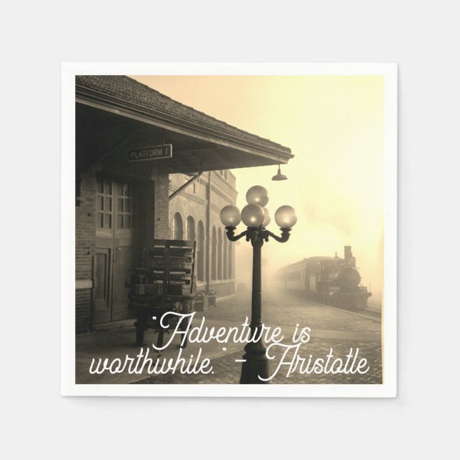 Servilleta De Papel Old Train Station Adventure Paper Napkins (Anverso)