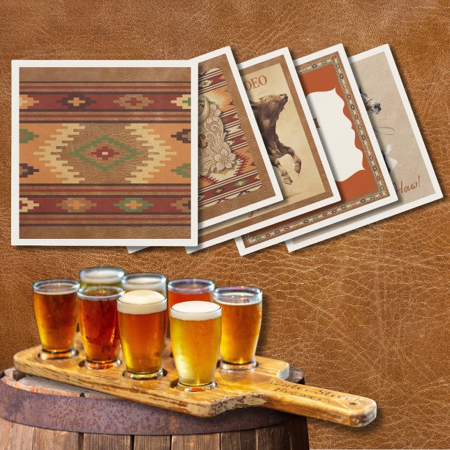 Servilleta De Papel Old West Frontier Rustic Blanket Cocktail Napkin (Subido por el creador)