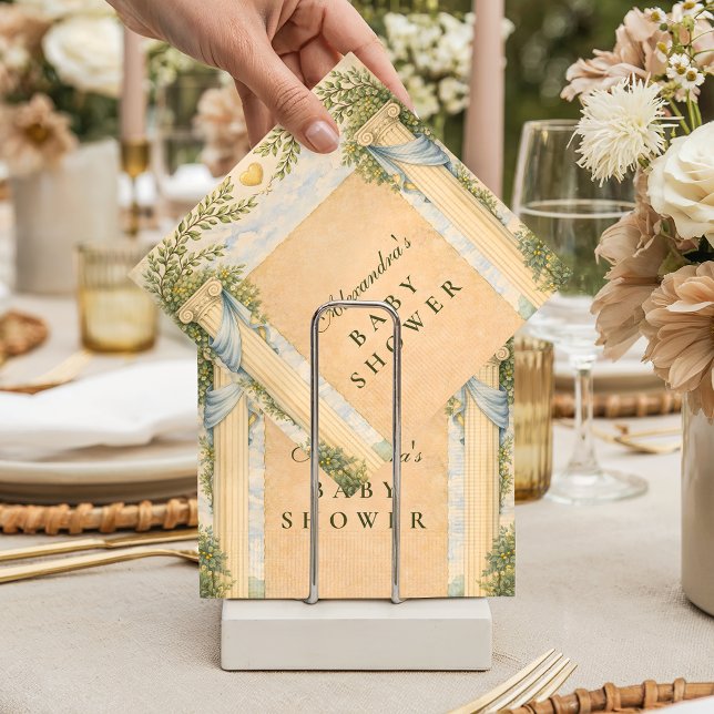 Servilleta De Papel Olive Garden Greek Baby Shower (Subido por el creador)