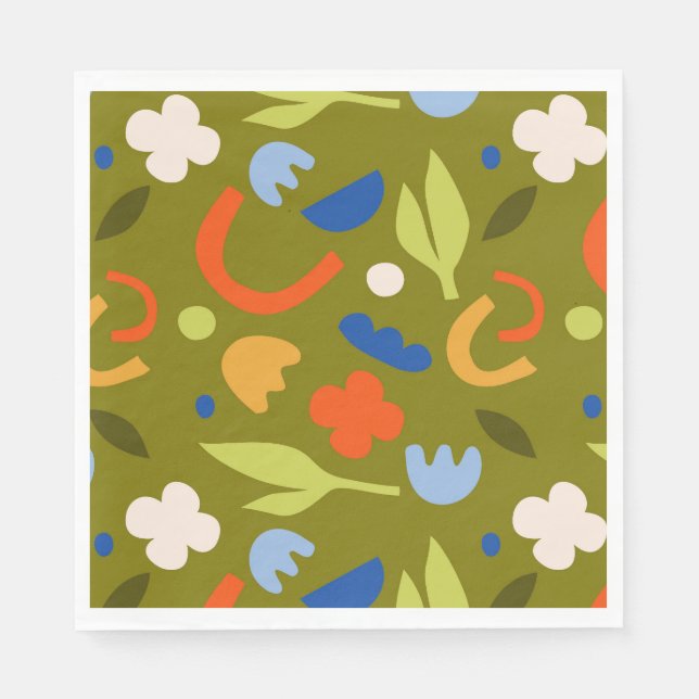 Servilleta De Papel Olive Meadow (Anverso)