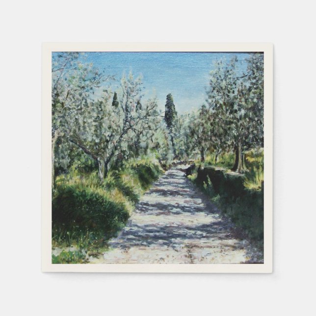 SERVILLETA DE PAPEL OLIVOS DE TOSCANA (Anverso)
