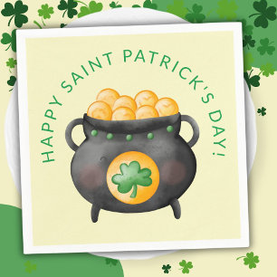 Servilleta De Papel Olla de Oro Feliz Día de San Patricio