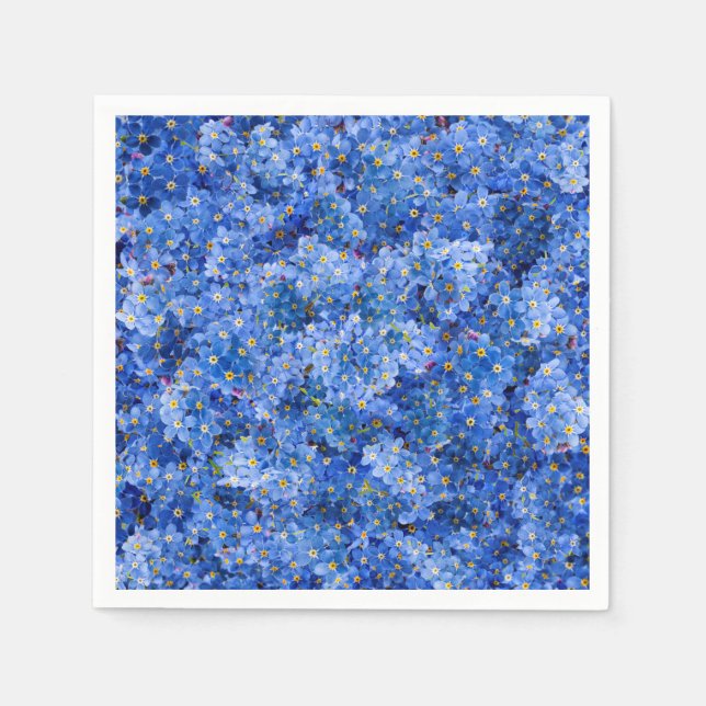 Servilleta De Papel Olvídenme del patrón de flores (Anverso)