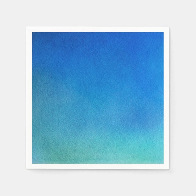 Servilleta De Papel Ombre de color azul (Anverso)