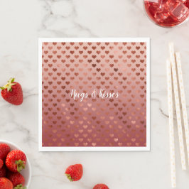 Servilleta De Papel Ombre de los corazones rojos