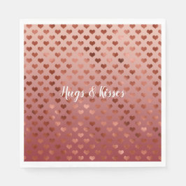 Servilleta De Papel Ombre de los corazones rojos