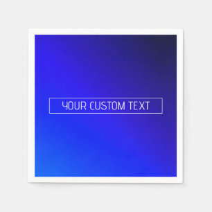 Servilleta De Papel Ombre gradiente moderno azul y púrpura brillante