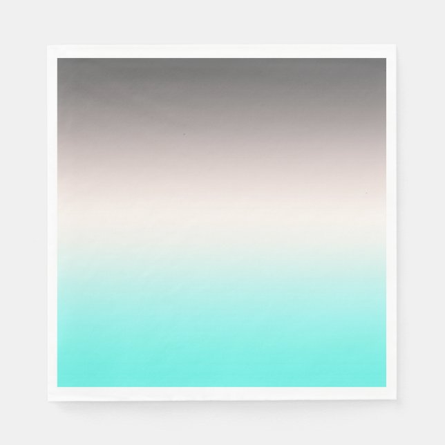 Servilleta De Papel Ombre gris turquesa (Anverso)