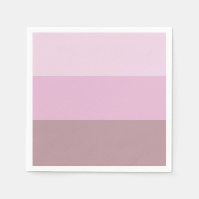 Servilleta De Papel Ombre rayado rosado púrpura (Anverso)