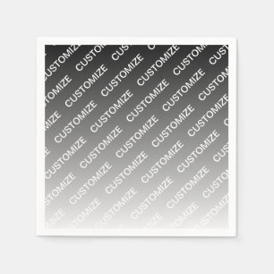 Servilleta De Papel Ombre y patrón de texto (color cambiable)