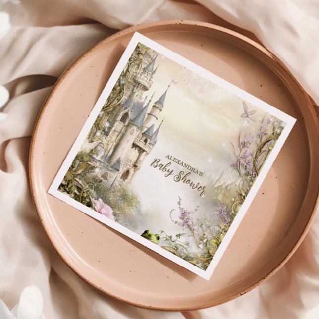 Servilleta De Papel Once Upon a Time Fairytale Castle Baby Shower (Subido por el creador)