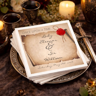 Servilleta De Papel Once Upon A Time Medieval Moody Scroll Wax Seal