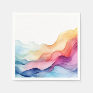Servilleta De Papel Onda acuática arcoiris