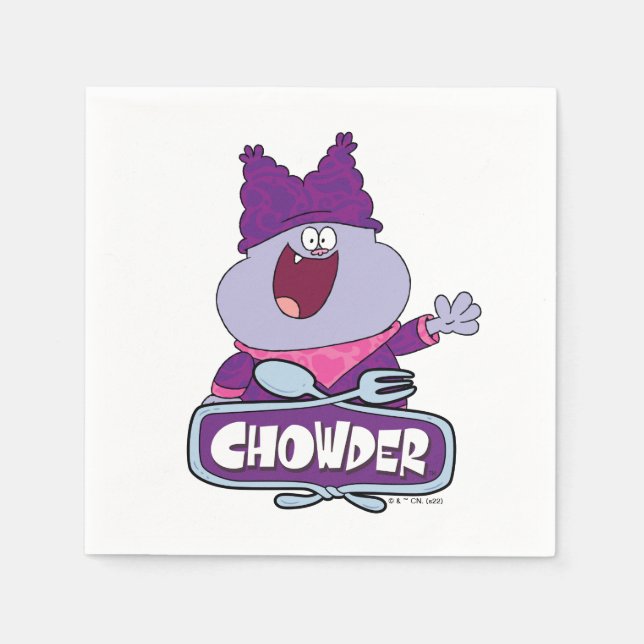 Servilleta De Papel Onda de Chowder (Anverso)