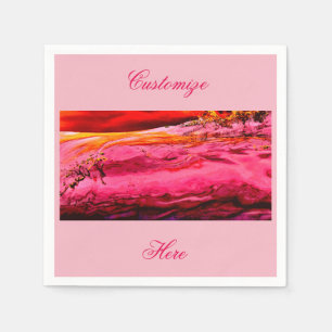 Servilleta De Papel onda maui rosa/roja Thunder_Cove