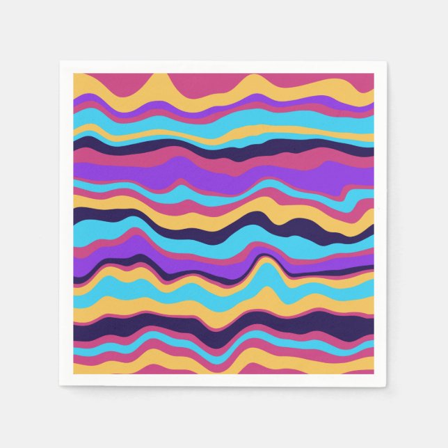 Servilleta De Papel Ondas abstractas (Anverso)