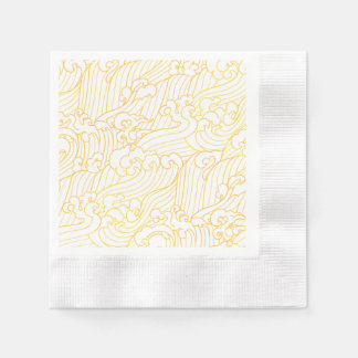 Servilleta De Papel Ondas doradas