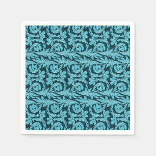 Servilleta De Papel Ondas metálicas-NAPKINS, FIESTA DE PAPEL Verde azu