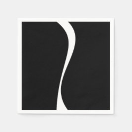 Servilleta De Papel Ondas simples 2 - Blanco y negro