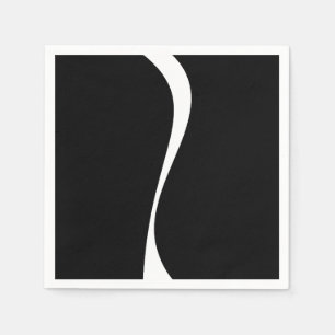 Servilleta De Papel Ondas simples 2 - Blanco y negro