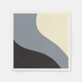 Servilleta De Papel Ondas simples - Negro, gris y crema