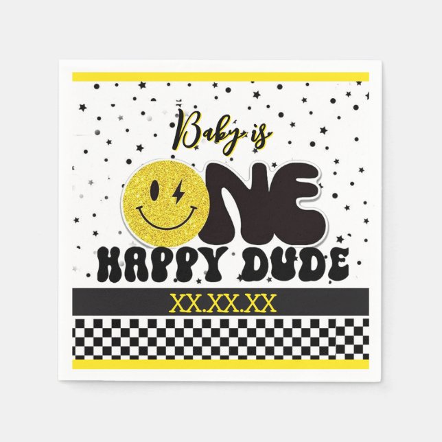 Servilleta De Papel One Happy Dude (Anverso)