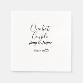 Servilleta De Papel One hot couple add name since 20XX year date