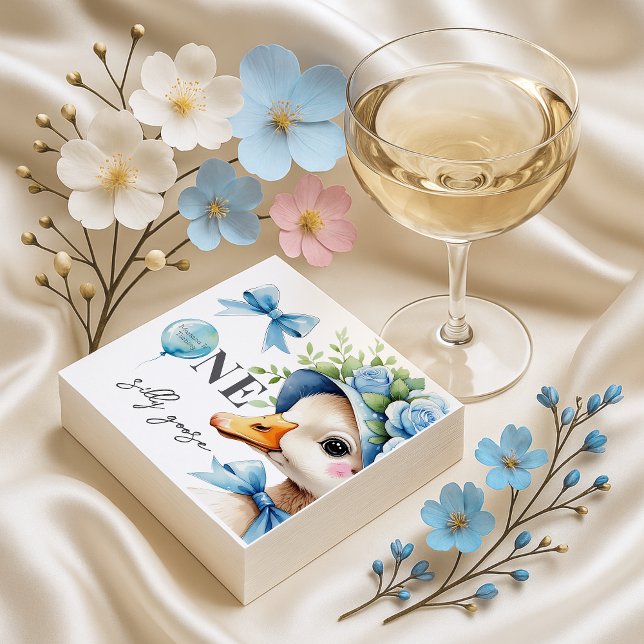 Servilleta De Papel One Silly Goose Boy Birthday  (Subido por el creador)