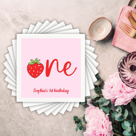 Servilleta De Papel One Strawberry Birthday