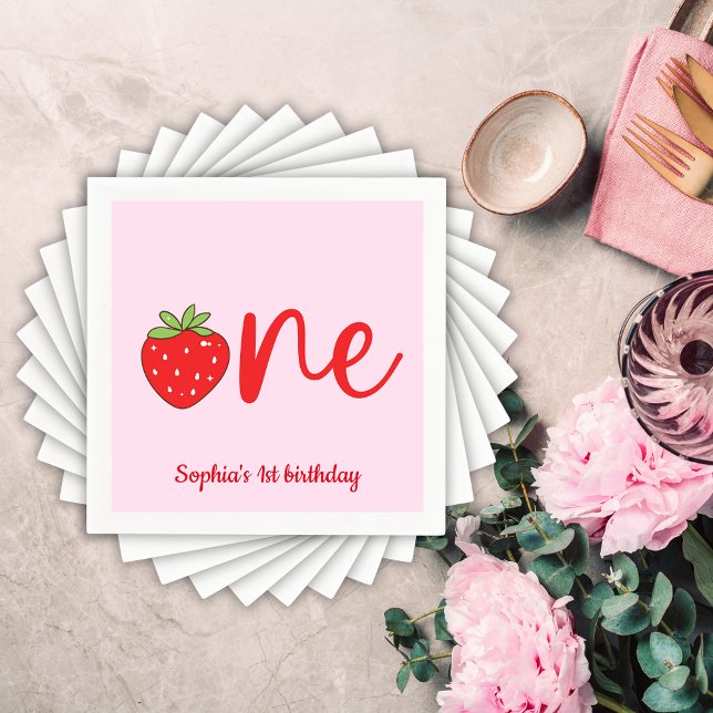 Servilleta De Papel One Strawberry Birthday (Subido por el creador)