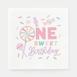 Servilleta De Papel One Sweet Birthday Luncheon Napkin