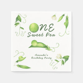 Servilleta De Papel One Sweet Pea First Birthday