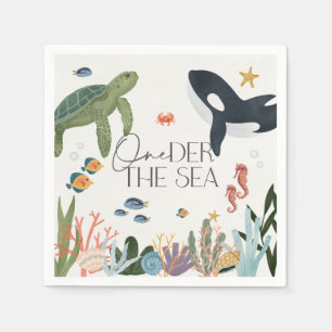 Servilleta De Papel Oneder The Sea First Birday Table Decor