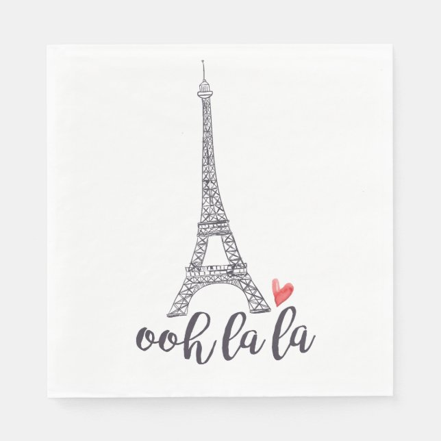 Servilleta De Papel Ooh la Paris Napkins (Anverso)