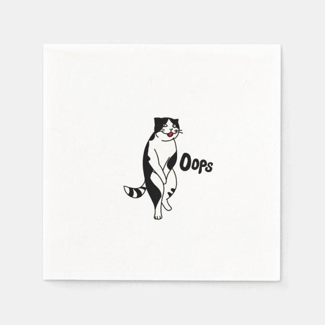Servilleta De Papel Oops cat (Anverso)