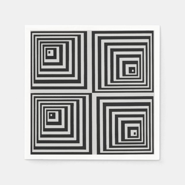 Servilleta De Papel Op Art de los años 70 (Anverso)