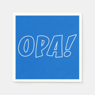 Servilleta De Papel Opa Greek Celebration Blue Napkins