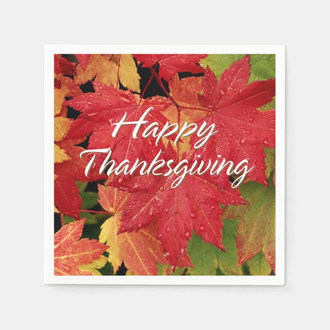 Servilleta De Papel Opciones del Feliz Día de Acción de Gracias 8 (Anverso)
