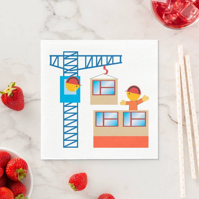 Servilleta De Papel Operador De Crane Y Trabajador De Construcción (Subido por el creador)