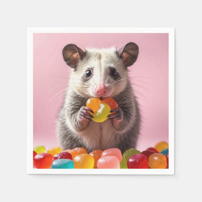 Servilleta De Papel Opossum Comating Gummy Swee (Anverso)