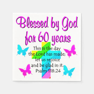 SERVILLETA DE PAPEL ORACIÓN DE CHRISTIAN DE 60 AÑOS