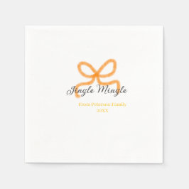 Servilleta De Papel Orange bow jingle Mingle retro boho family namdate