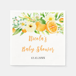 Servilleta De Papel Oranges Citrus Baby Shower