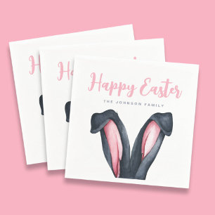 Servilleta De Papel Orejas de conejito lindas Feliz Pascua